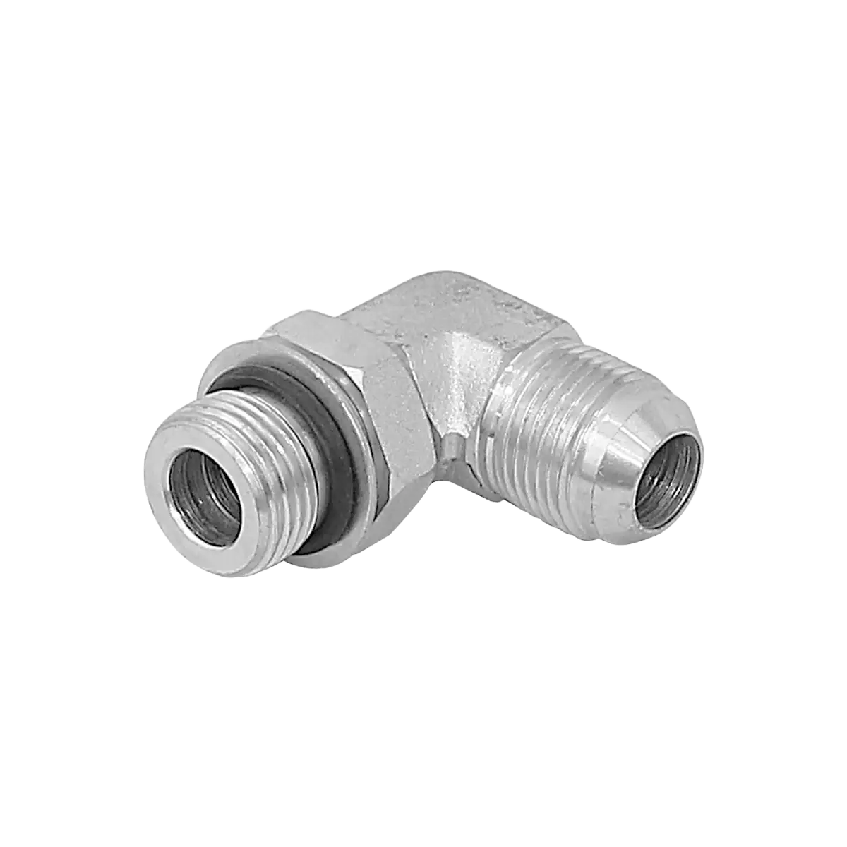 Adaptador curvo 90° - macho unf 1.1/16" - macho jic 7/8"