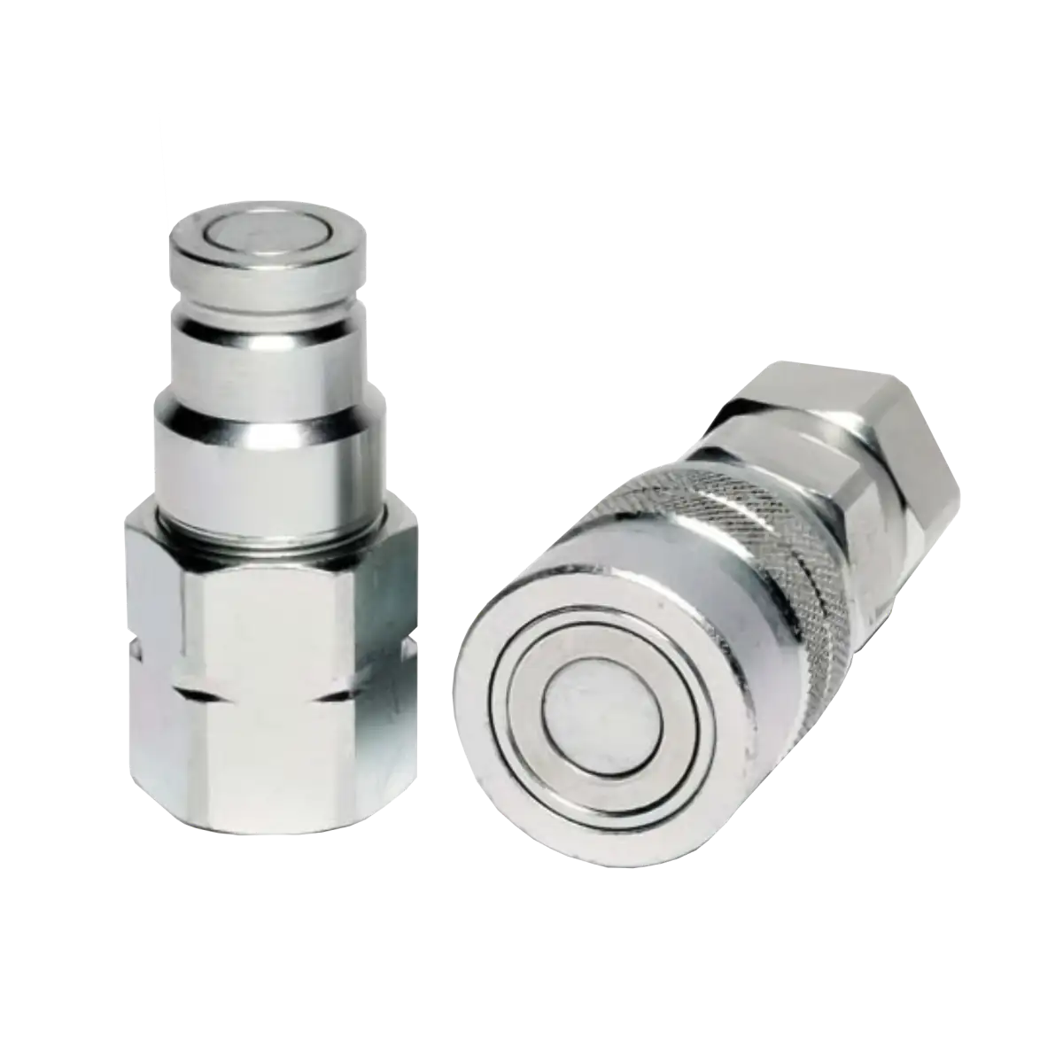 Acople rápido hidráulico - cara plana - hembra - 1/2" nptf - 350 bar.