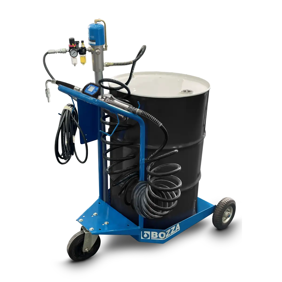 Bozza - Equipo movil para aceite para tambor de 200 lts con medidor
