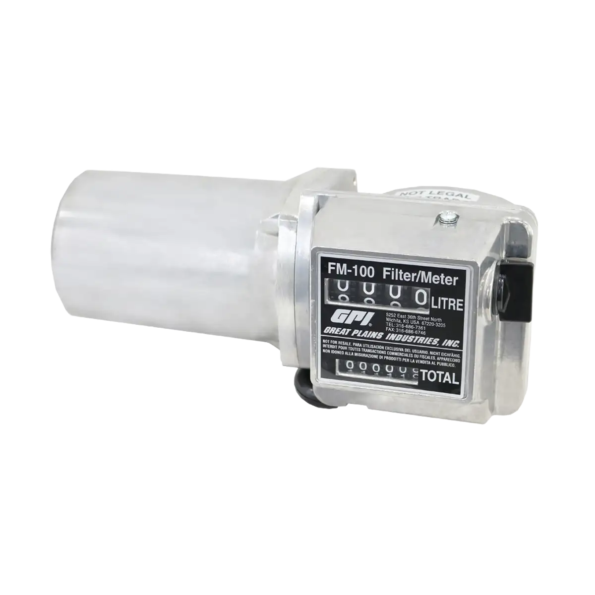 Gpi - medidor/totalizador de combustible c/filtro fm100  1" npt