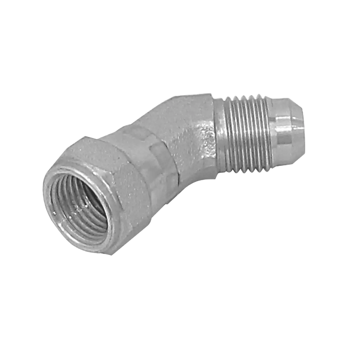 Adaptador curvo 45° - macho jic 3/4" - hembra jic 3/4"