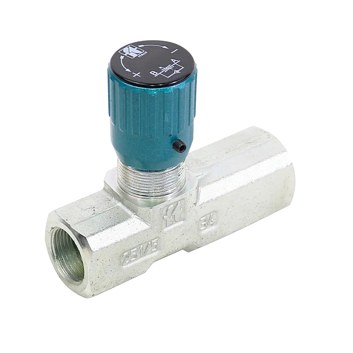 Válvula reguladora de caudal 3/4" BSP con retención