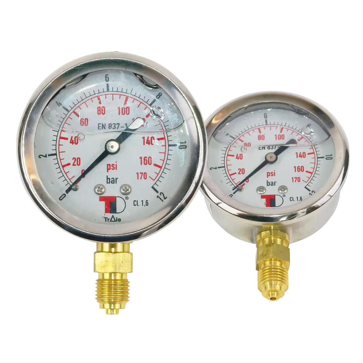 Manómetro Lateral - 2.1/2" - 174 Psi / 12 Bar