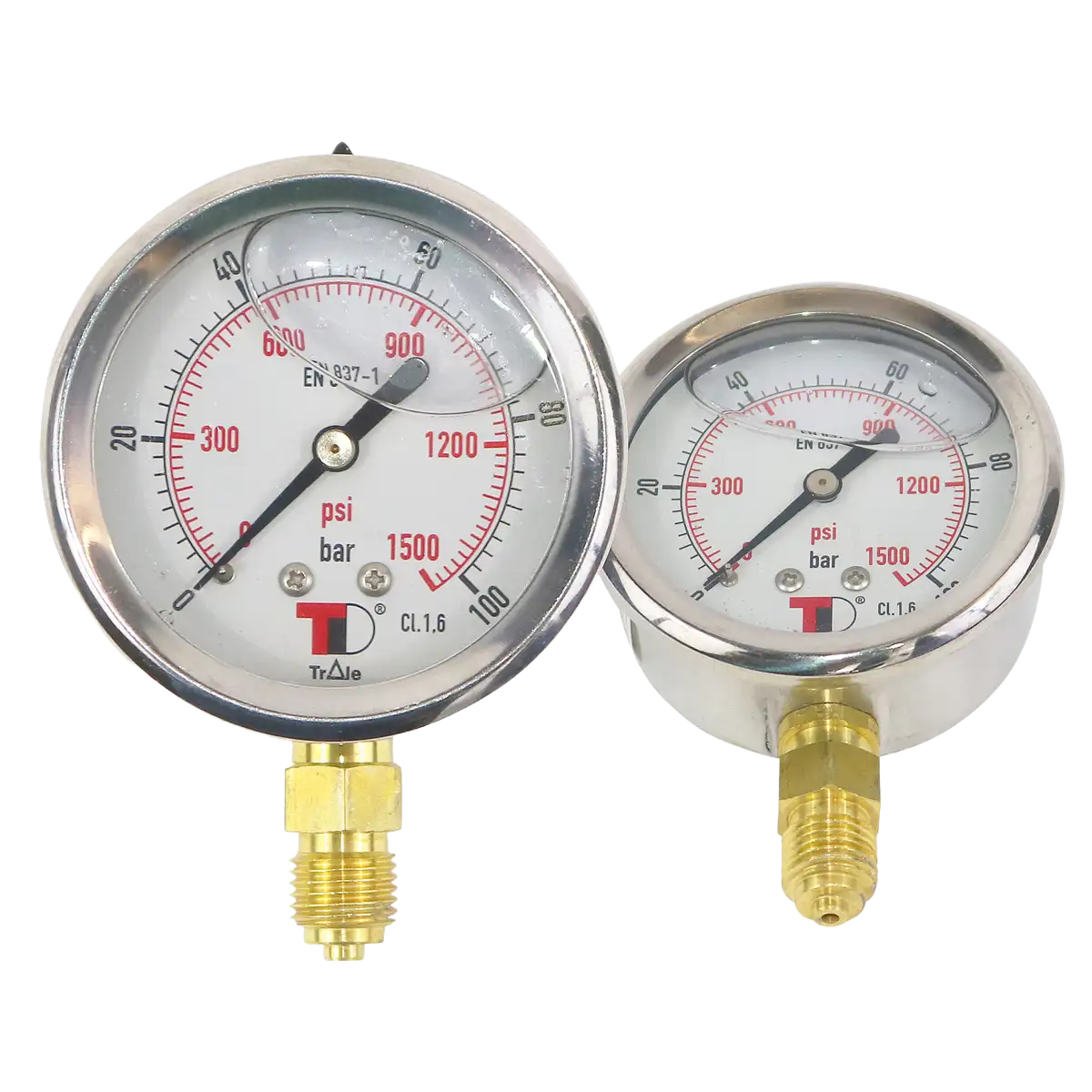 Manómetro Lateral - 2.1/2" - 1500 Psi / 100 Bar