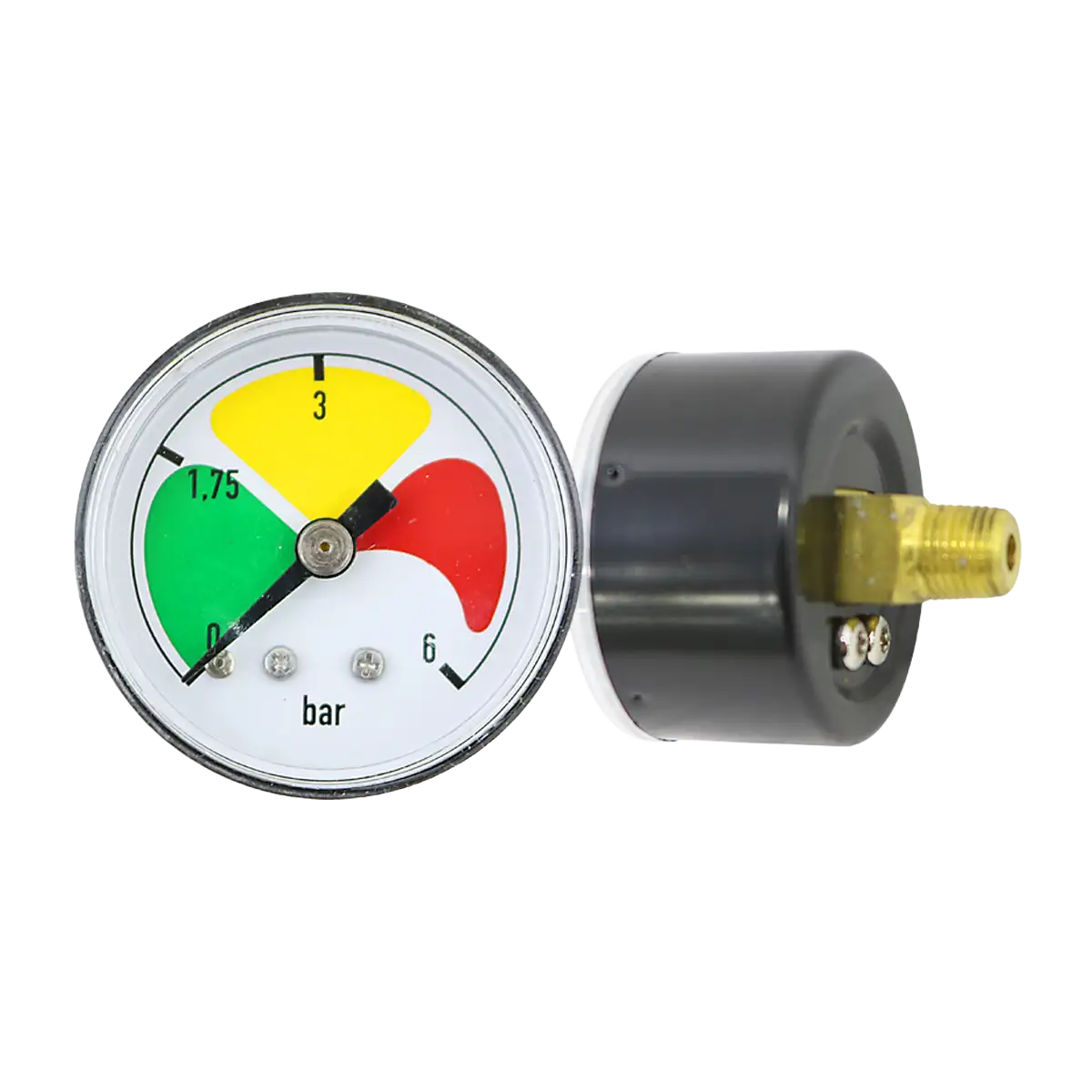 Manómetro Panel - 0-6 Bar - 1/8" Bsp (de colores)