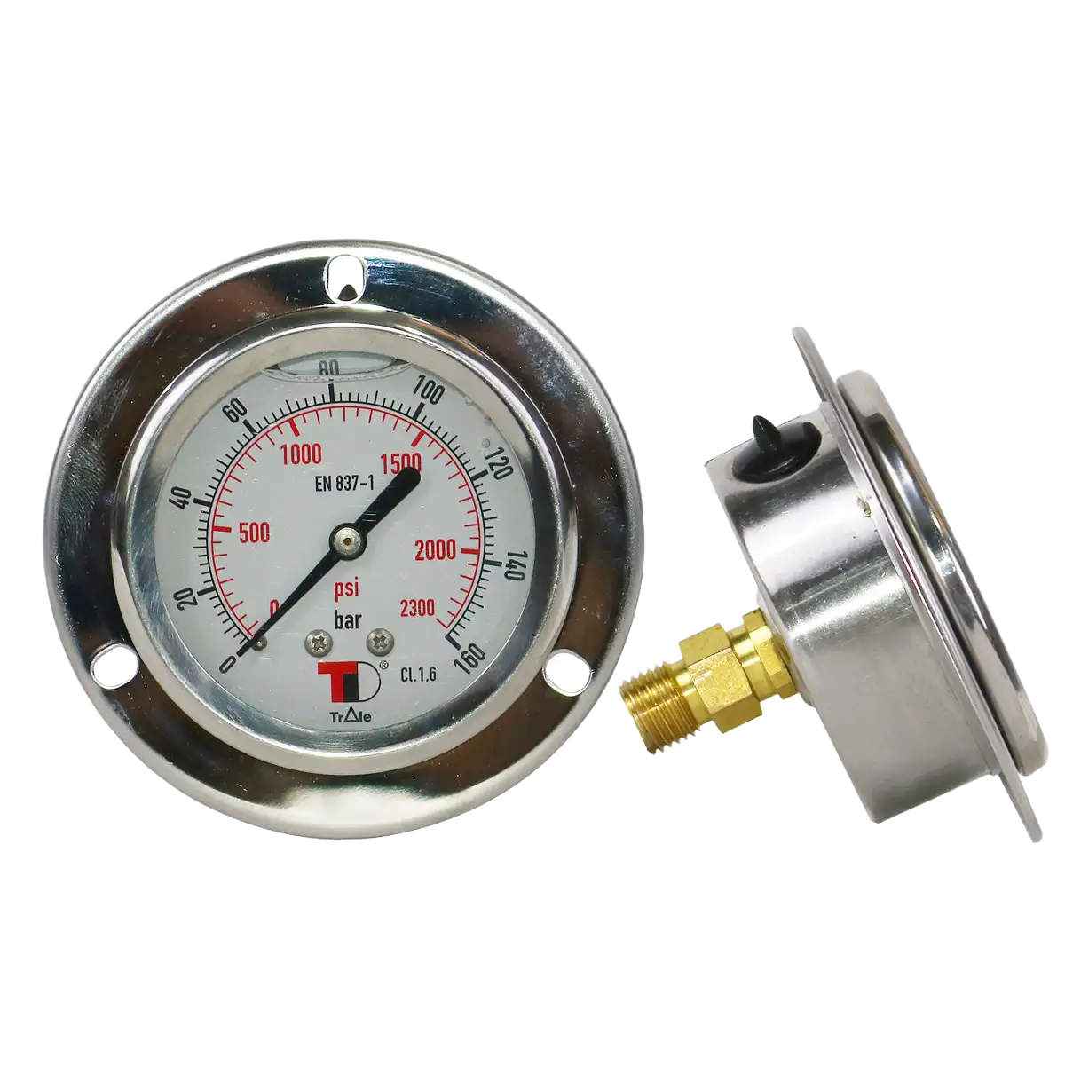 Manómetro panel - 2.1/2" - 2300 Psi / 160 Bar