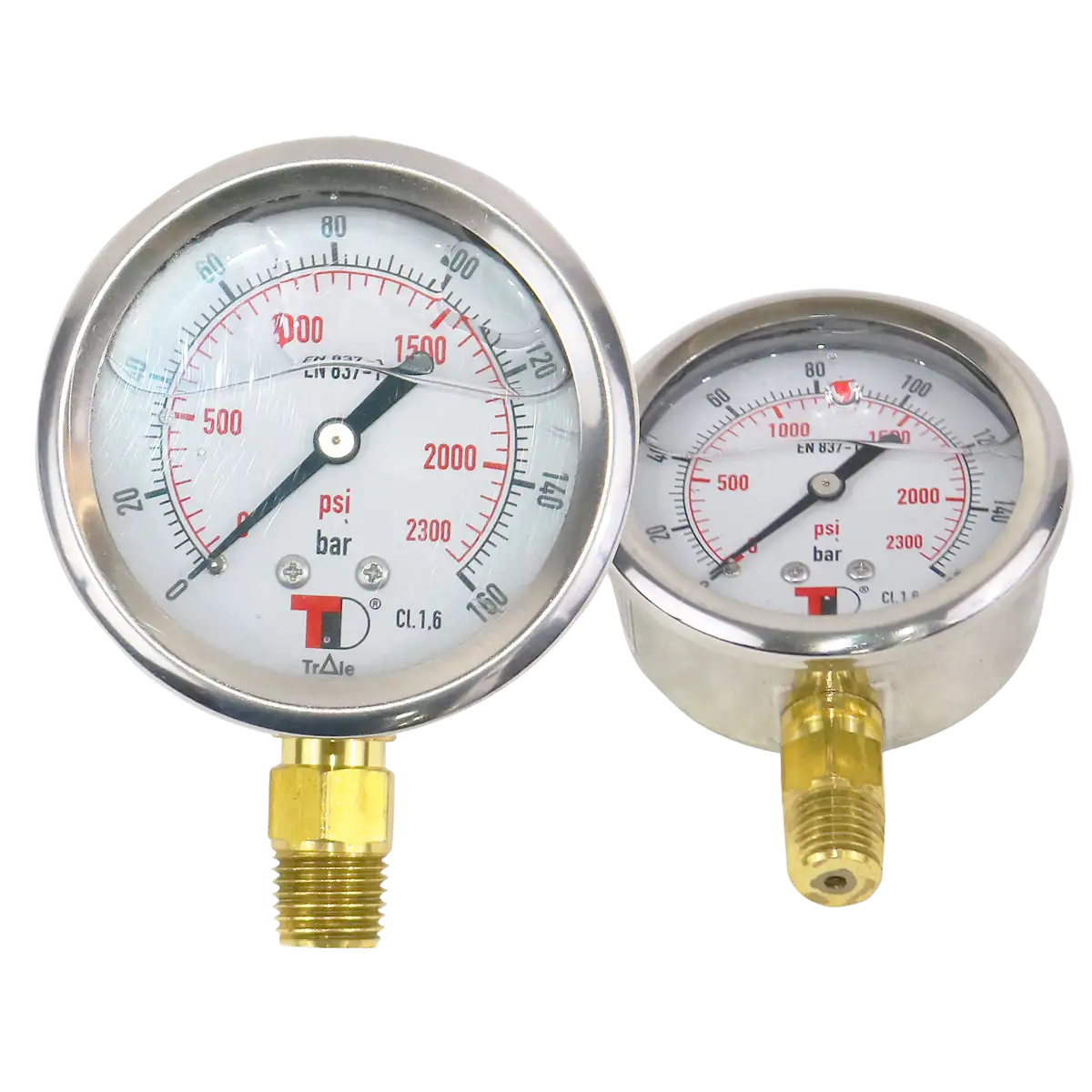 Manómetro Lateral - 2.1/2" - 2300 Psi / 160 Bar