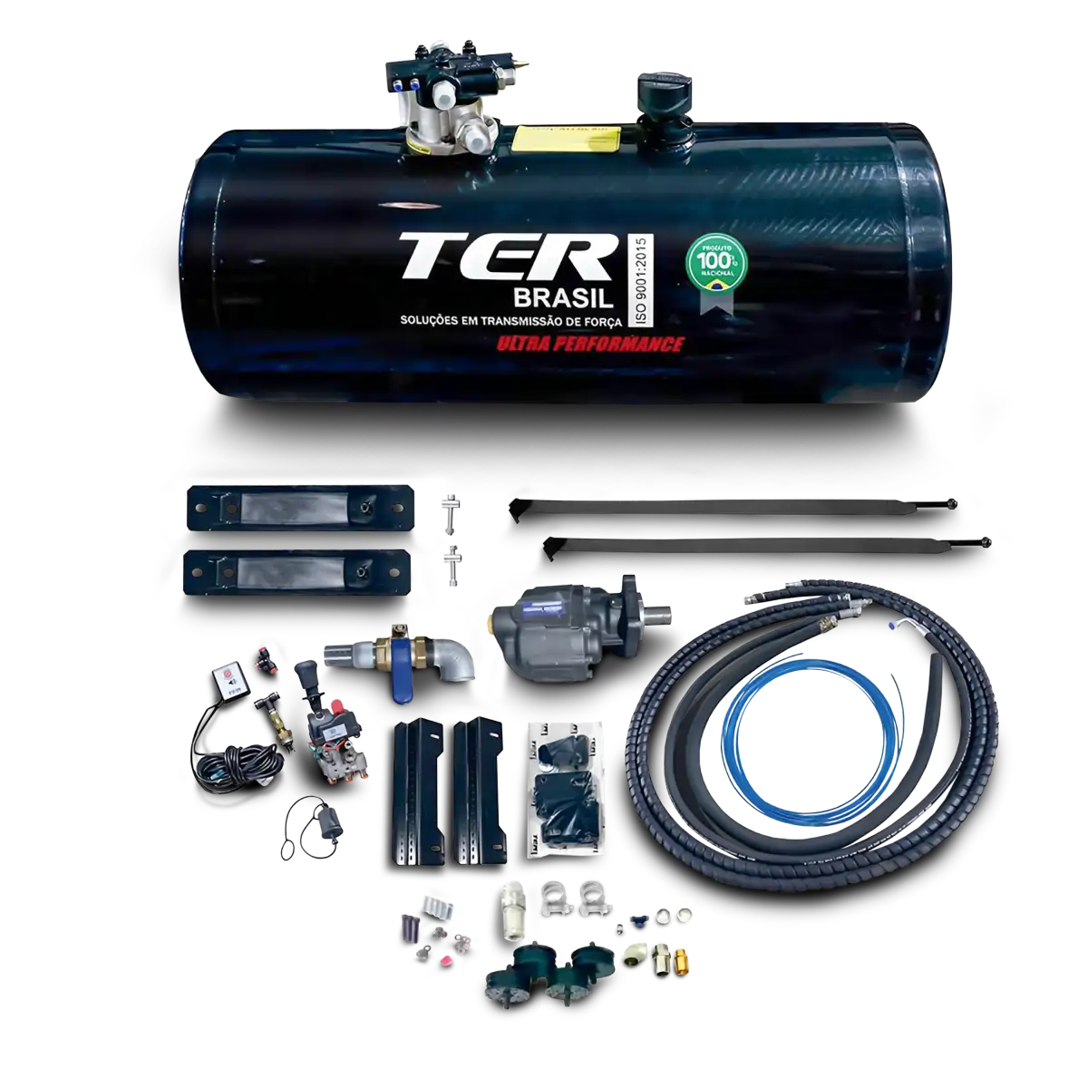 kit hidráulico trasero 180 L con bomba DIN sin toma de fuerza