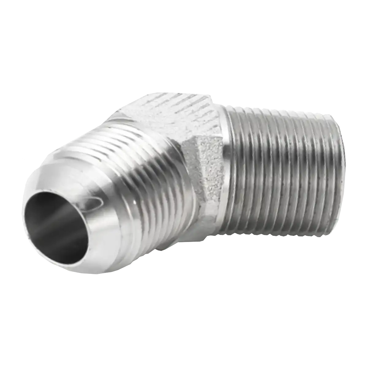 Adaptador curvo 45° - macho nptf 3/4" - macho jic 1.1/16" - 1JN4-12-12