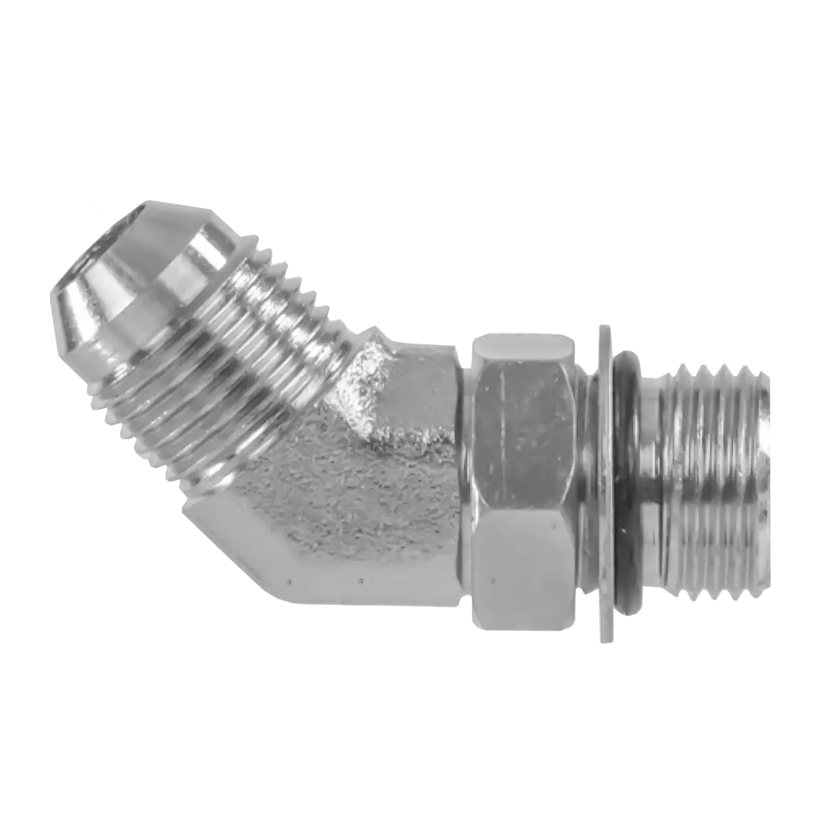 Adaptador curvo 45° - macho unf 1.1/16" - macho jic 1.1/16" - 1JO4-12-12