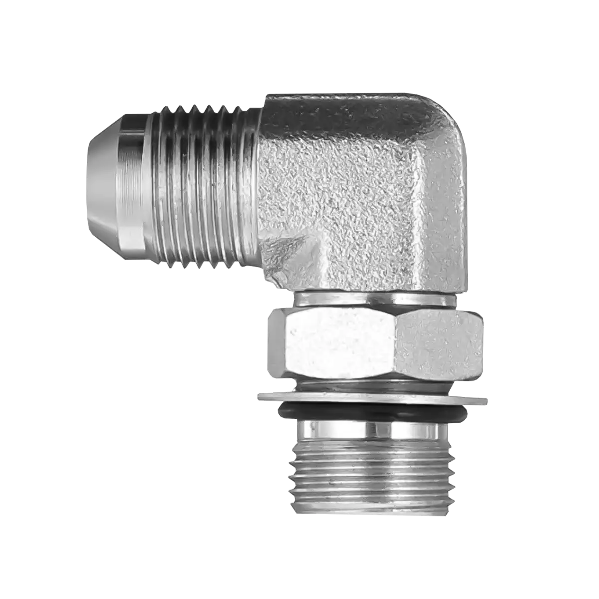 Adaptador curvo 90° - macho unf 9/16" - macho jic 9/16" - 1JO9-06-06
