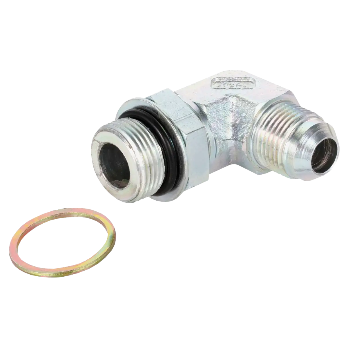 Adaptador curvo 90° - macho métrico oring 18x1.5 - macho jic 9/16" - 1JH9-06-18