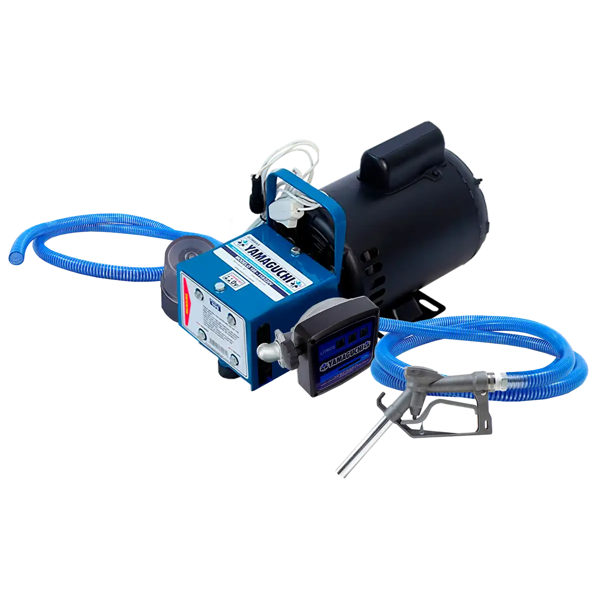 Bomba de combustible eléctrica 220 V 45 lts/min. Con medidor , manguera y pistola